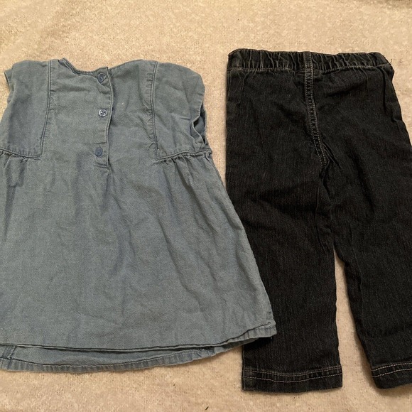 Cute toddler denim outfit top size 2T pants 18 months (Seller ID 1) - Picture 5 of 5